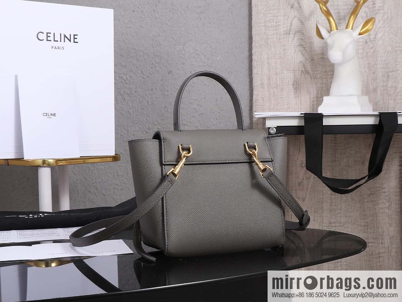 CELINE Belf PICO mini grained calfskin handbag, model 194263