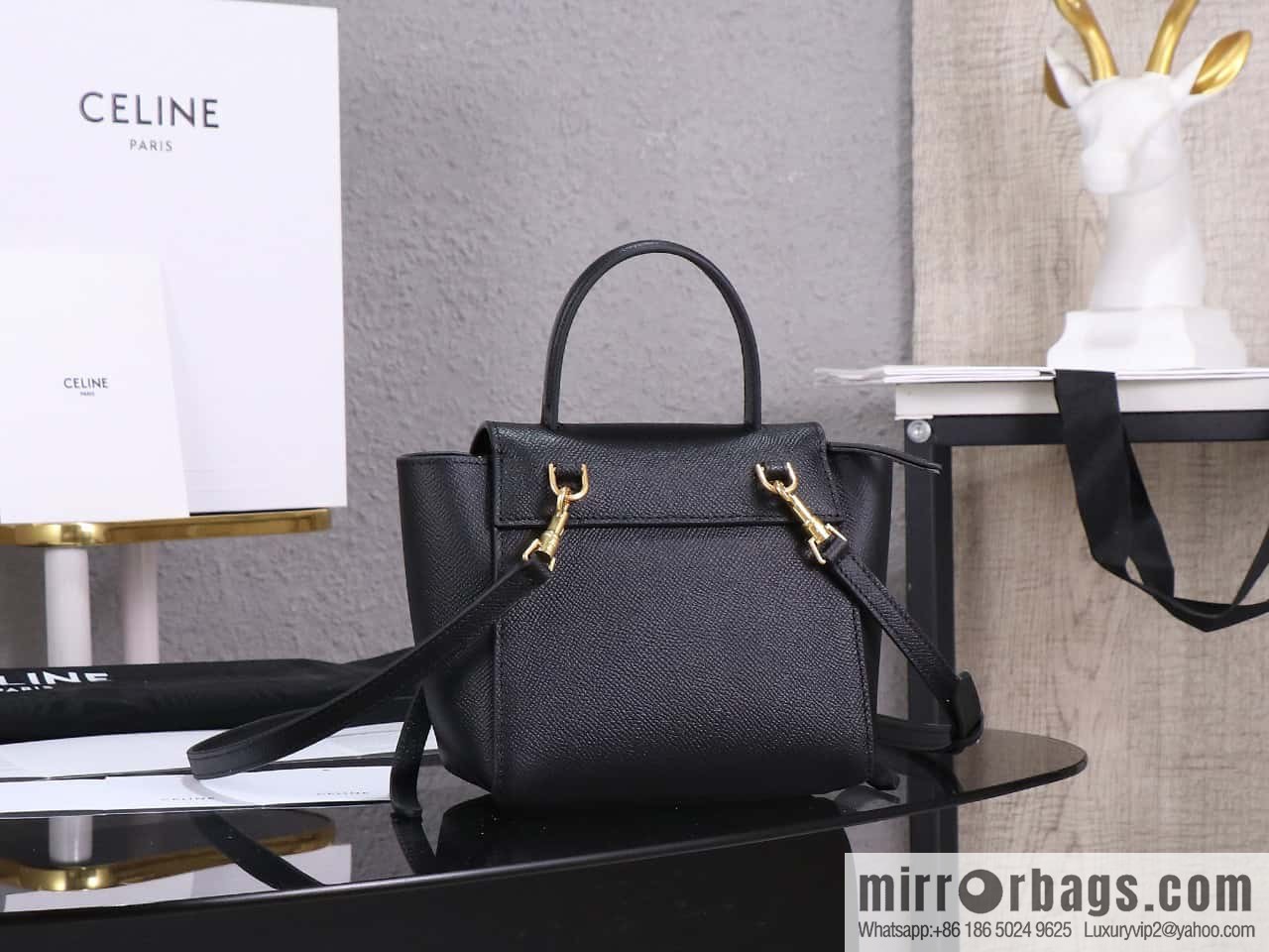 CELINE Belf PICO mini grained calfskin handbag, model 194263