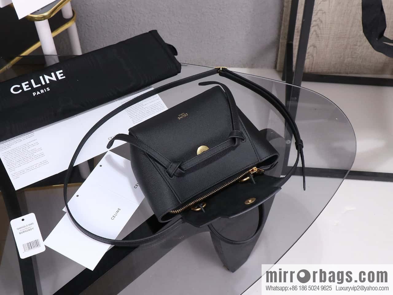 CELINE Belf PICO mini grained calfskin handbag, model 194263