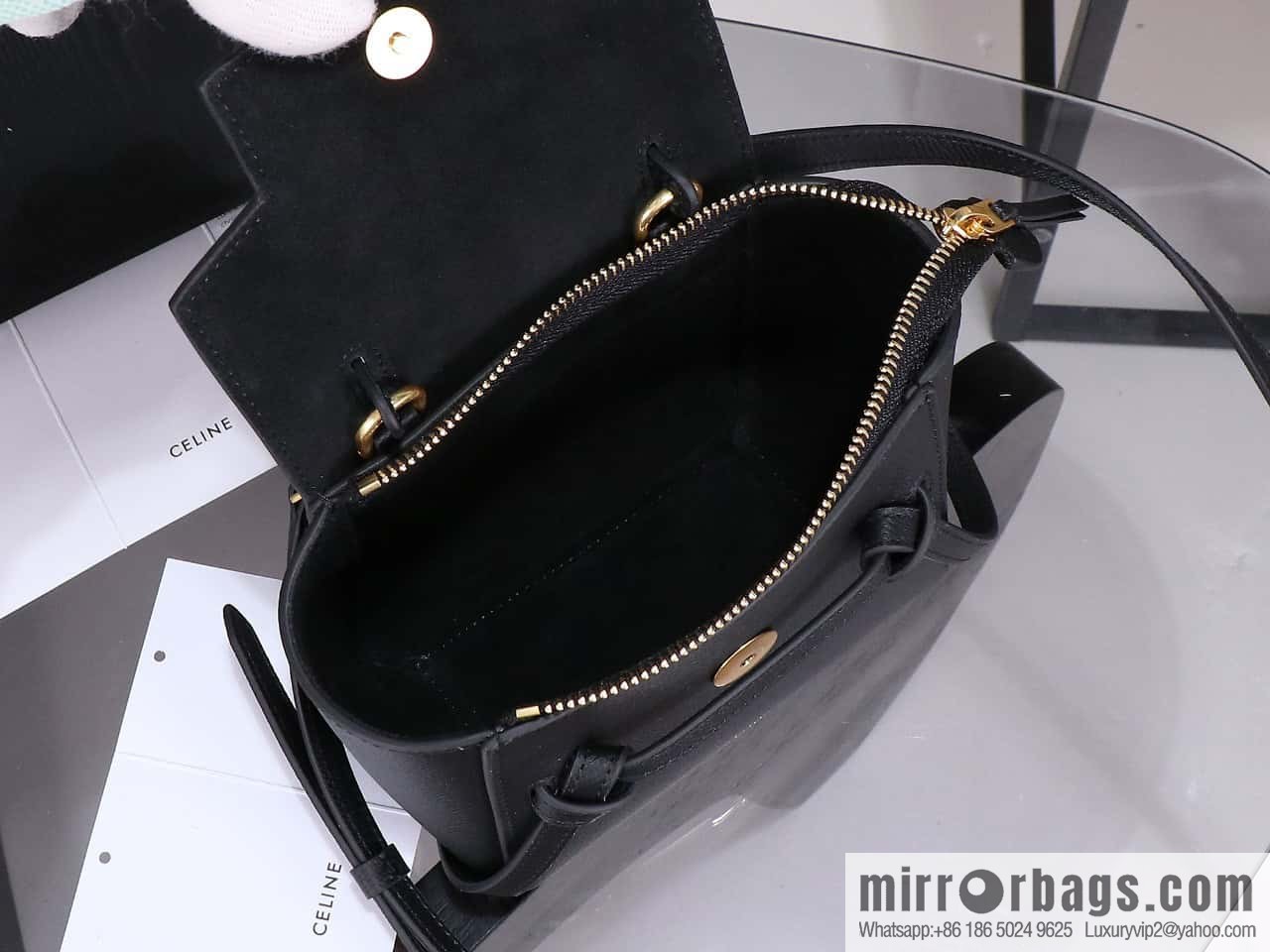 CELINE Belf PICO mini grained calfskin handbag, model 194263