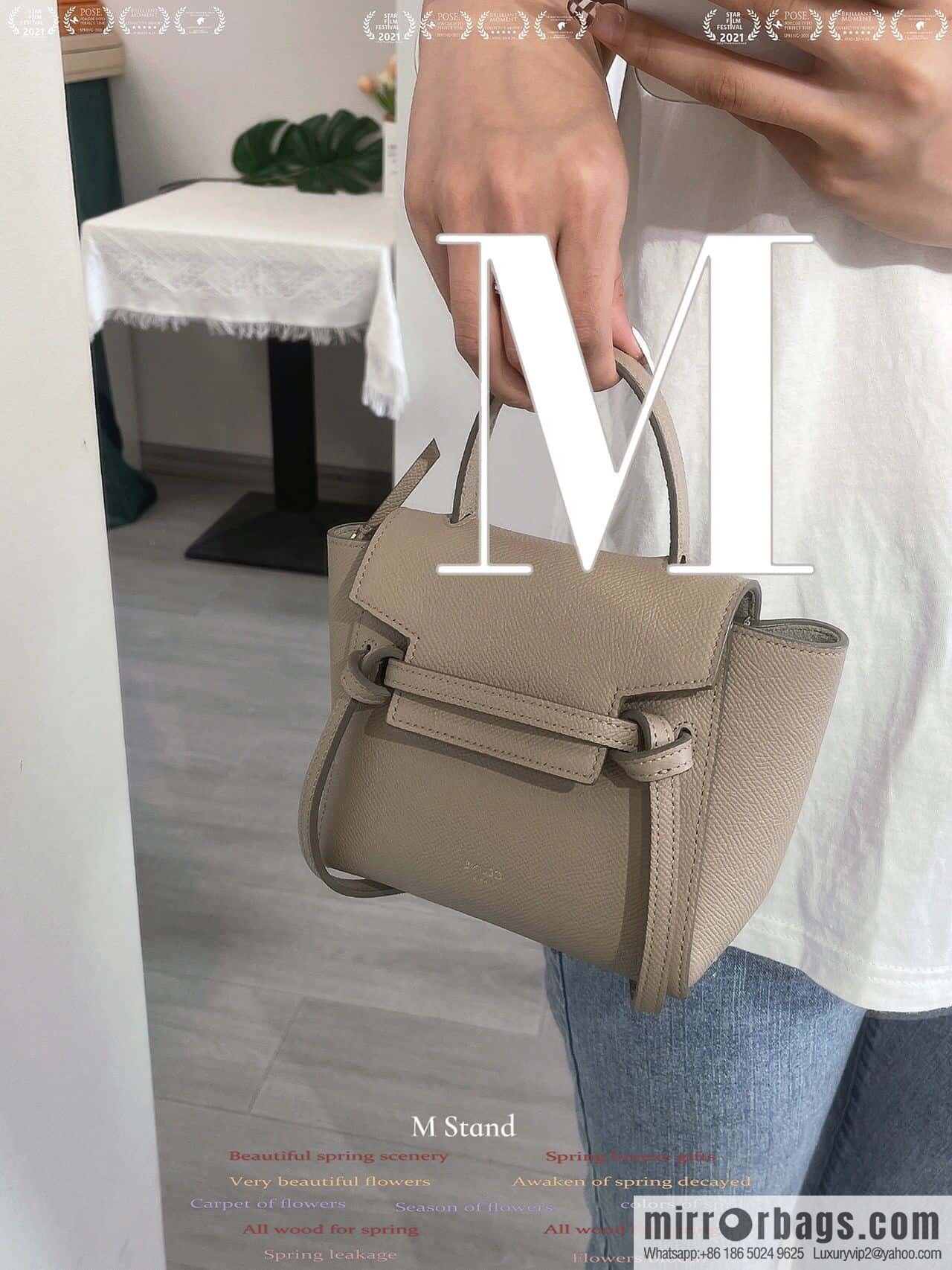 CELINE Belf PICO mini grained calfskin handbag, model 194263