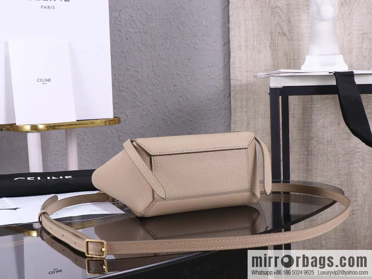 CELINE Belf PICO mini grained calfskin handbag, model 194263