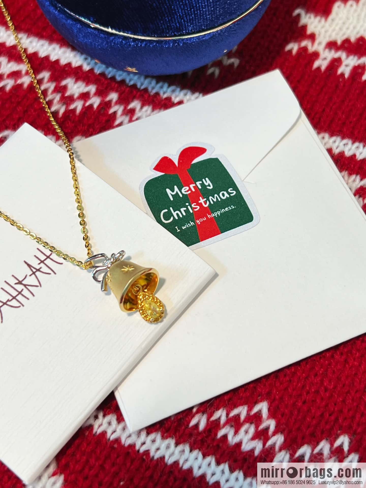 🎄Christmas gift 🎁 new ☑️ AHKAH bell 🔔 Christmas tree 🎄 gingerbread man necklace