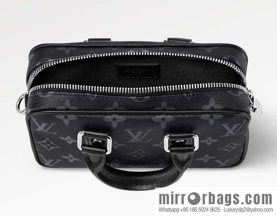 [Original order boutique] M82770 black flower mini men's bag briefcase series NANO PORTE DOCUMENTS VOYAGE handbag