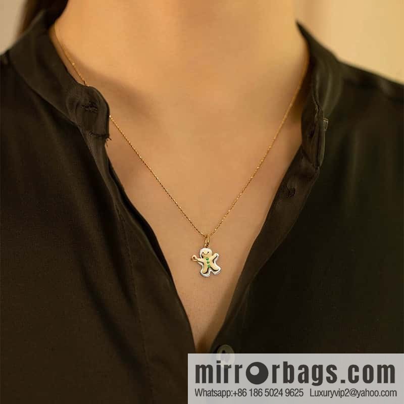 🎄Christmas gift 🎁 new ☑️ AHKAH bell 🔔 Christmas tree 🎄 gingerbread man necklace
