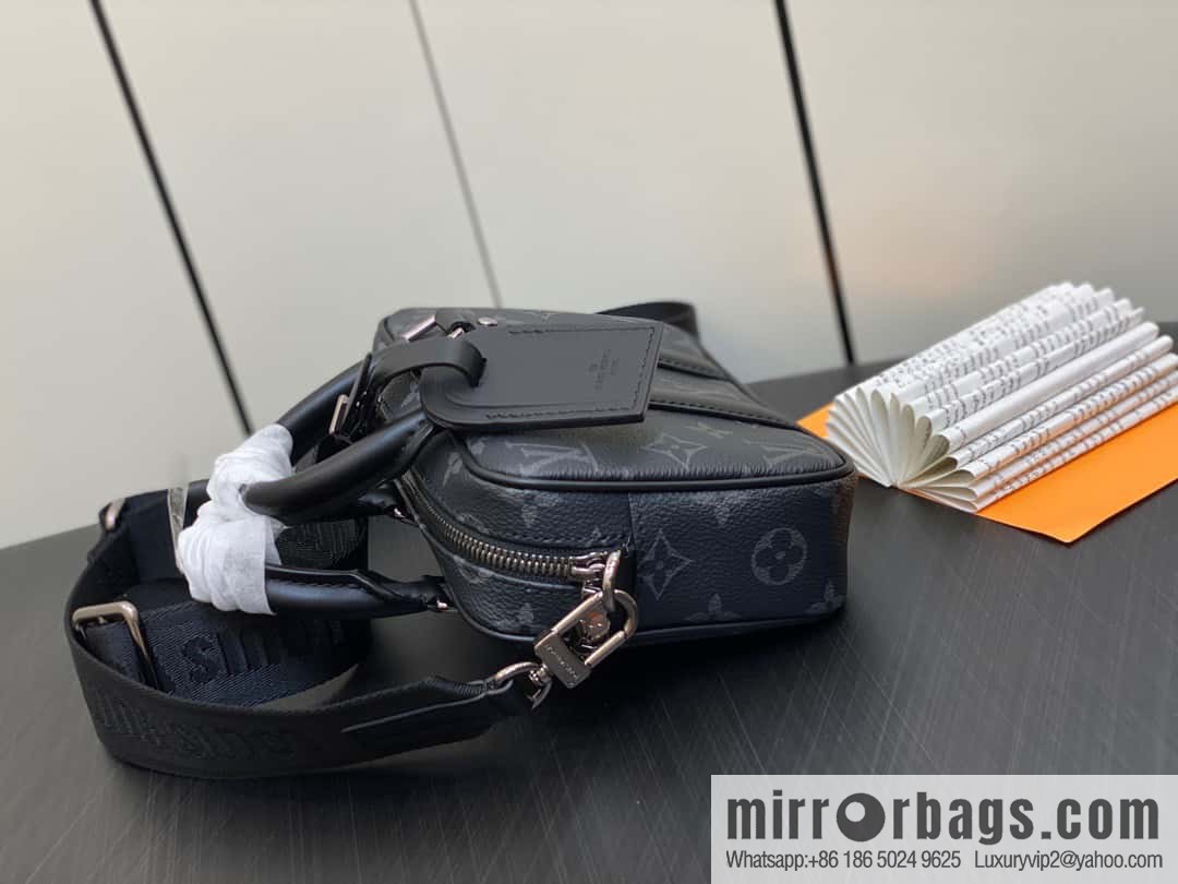 [Original order boutique] M82770 black flower mini men's bag briefcase series NANO PORTE DOCUMENTS VOYAGE handbag