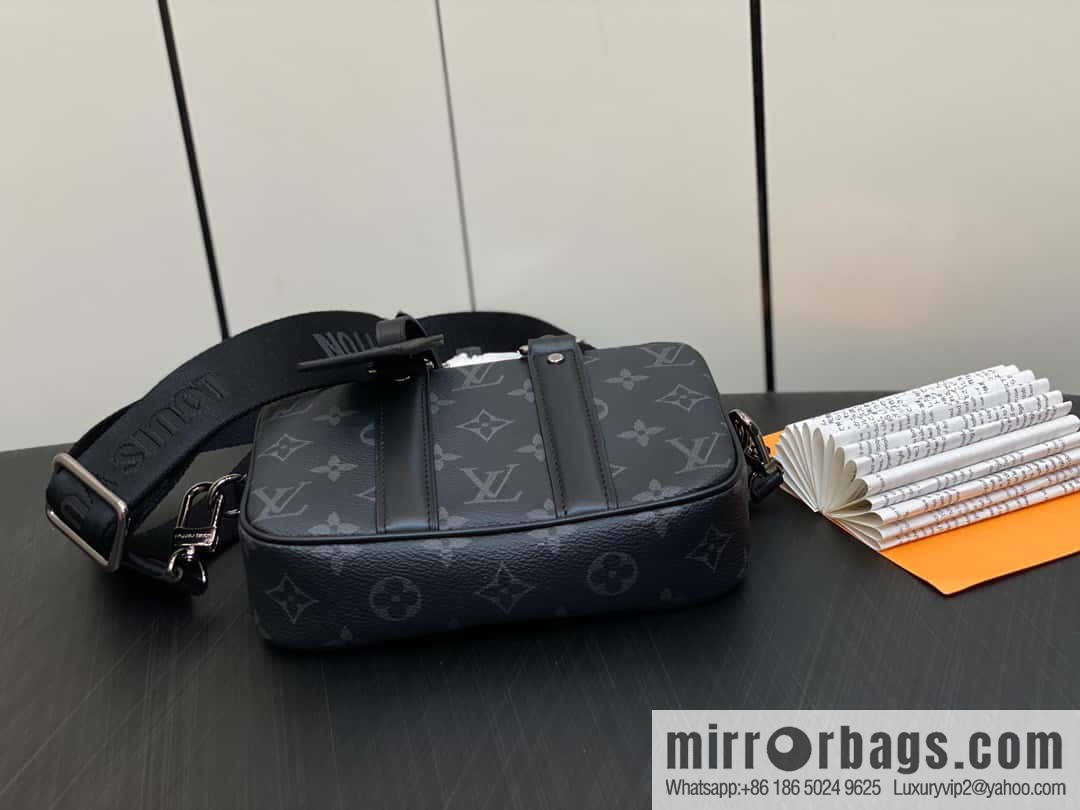 [Original order boutique] M82770 black flower mini men's bag briefcase series NANO PORTE DOCUMENTS VOYAGE handbag