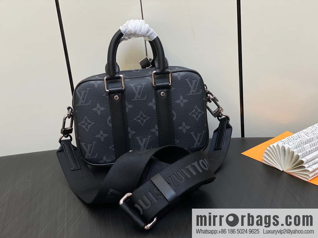 [Original order boutique] M82770 black flower mini men's bag briefcase series NANO PORTE DOCUMENTS VOYAGE handbag