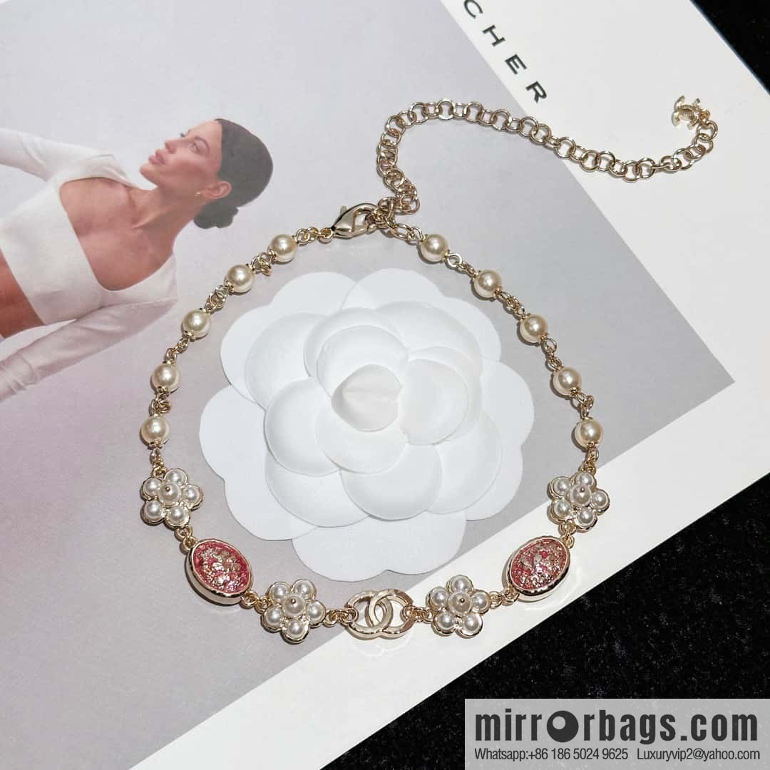 ❗️New ❗️ Chanel necklace ☀️ new ☑️ Chanel double c camellia pearl necklace ☀️