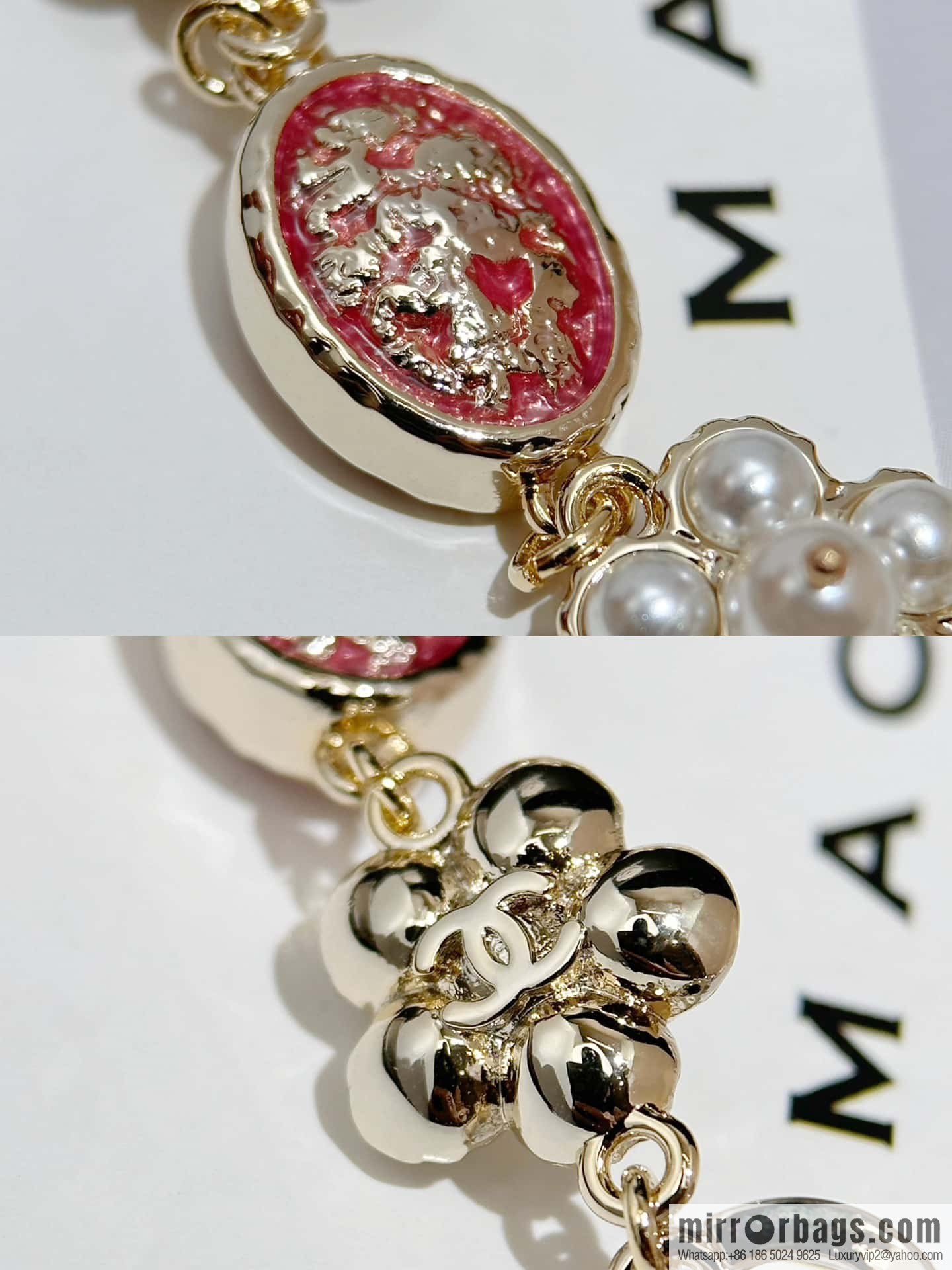 ❗️New ❗️ Chanel necklace ☀️ new ☑️ Chanel double c camellia pearl necklace ☀️