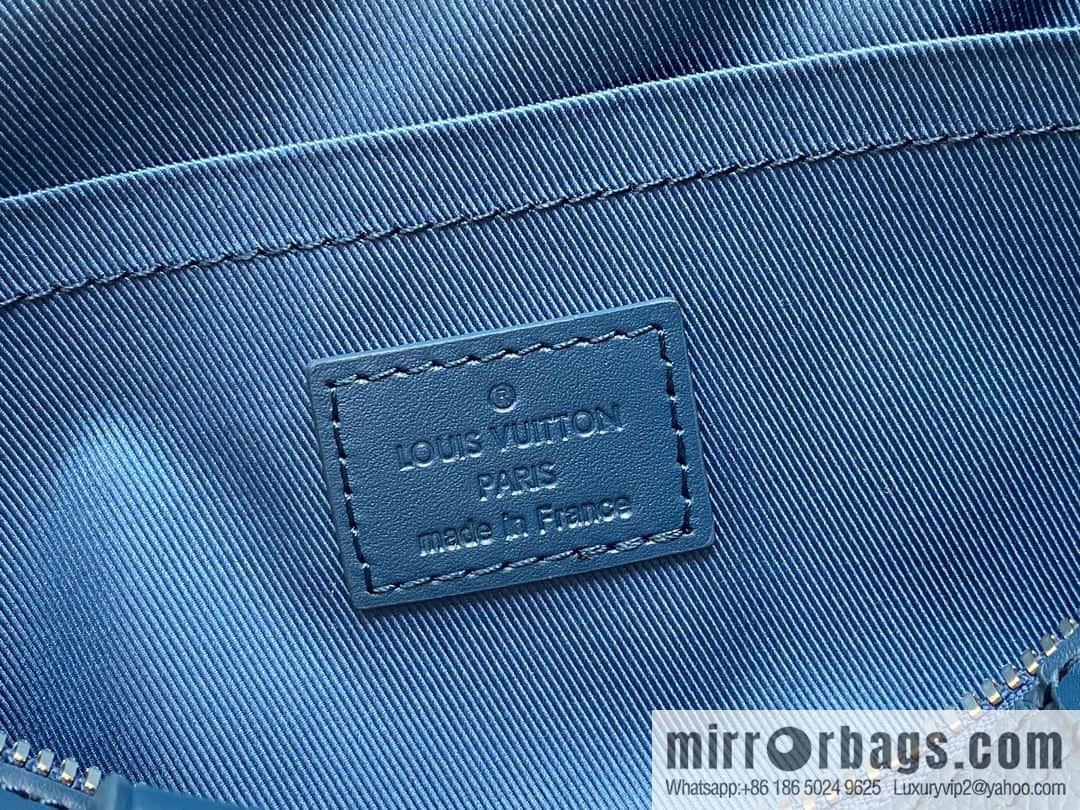 [Original order boutique] M23725 dark blue, full leather men's bag pillow bag series CITY KEEPALL AER handbag M22486 57082 M23725 City Keepall handbag