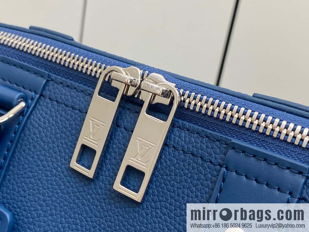 [Original order boutique] M23725 dark blue, full leather men's bag pillow bag series CITY KEEPALL AER handbag M22486 57082 M23725 City Keepall handbag