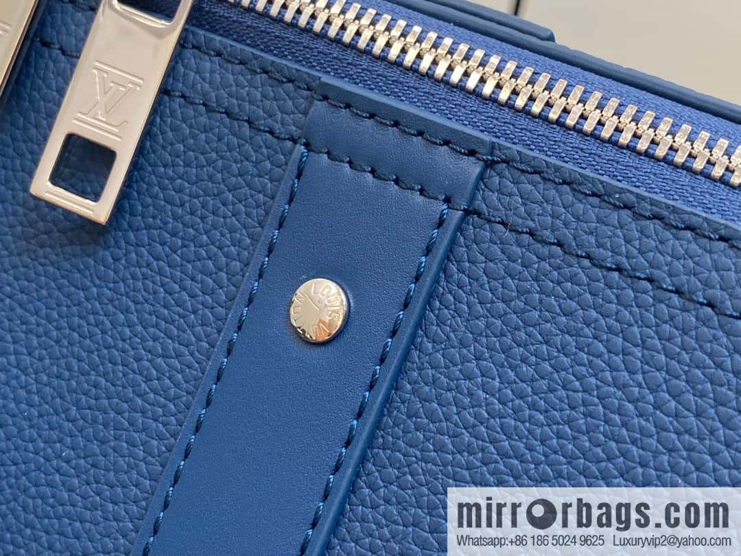 [Original order boutique] M23725 dark blue, full leather men's bag pillow bag series CITY KEEPALL AER handbag M22486 57082 M23725 City Keepall handbag