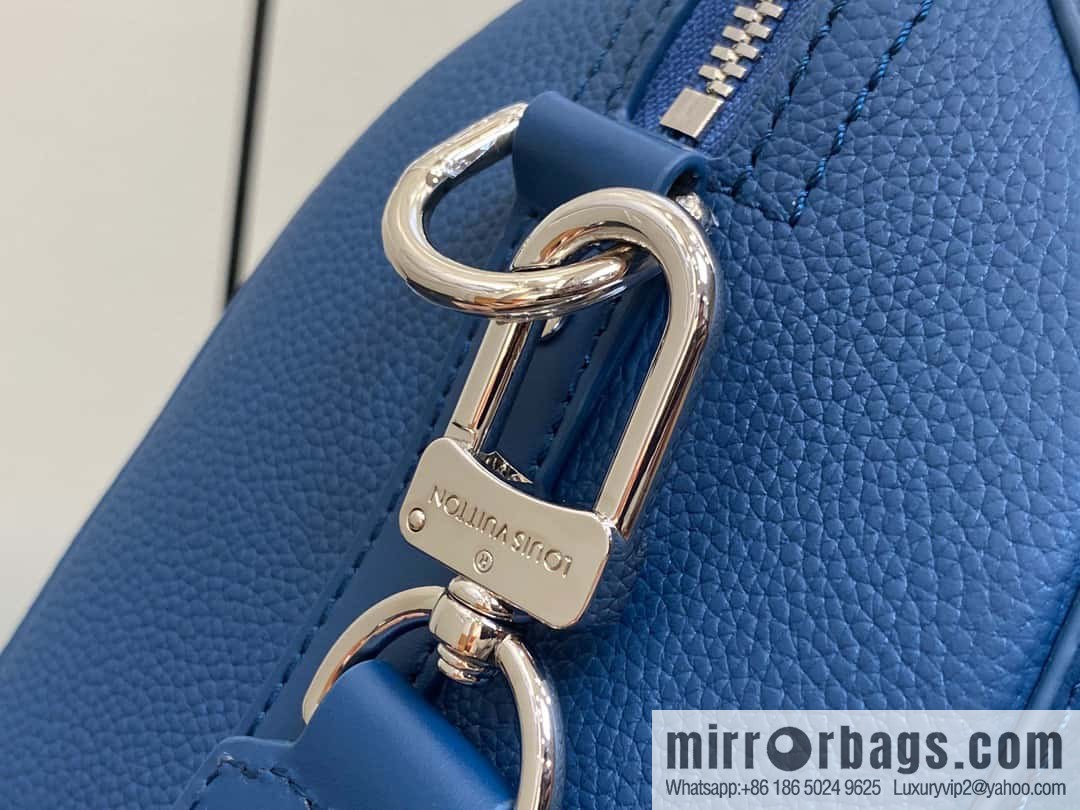 [Original order boutique] M23725 dark blue, full leather men's bag pillow bag series CITY KEEPALL AER handbag M22486 57082 M23725 City Keepall handbag
