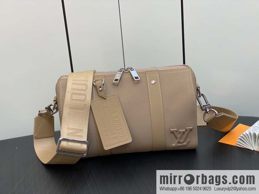 [Original order boutique] M23725 apricot, full leather men's bag pillow bag series CITY KEEPALL AER handbag M22486 57082 M23725 City Keepall handbag