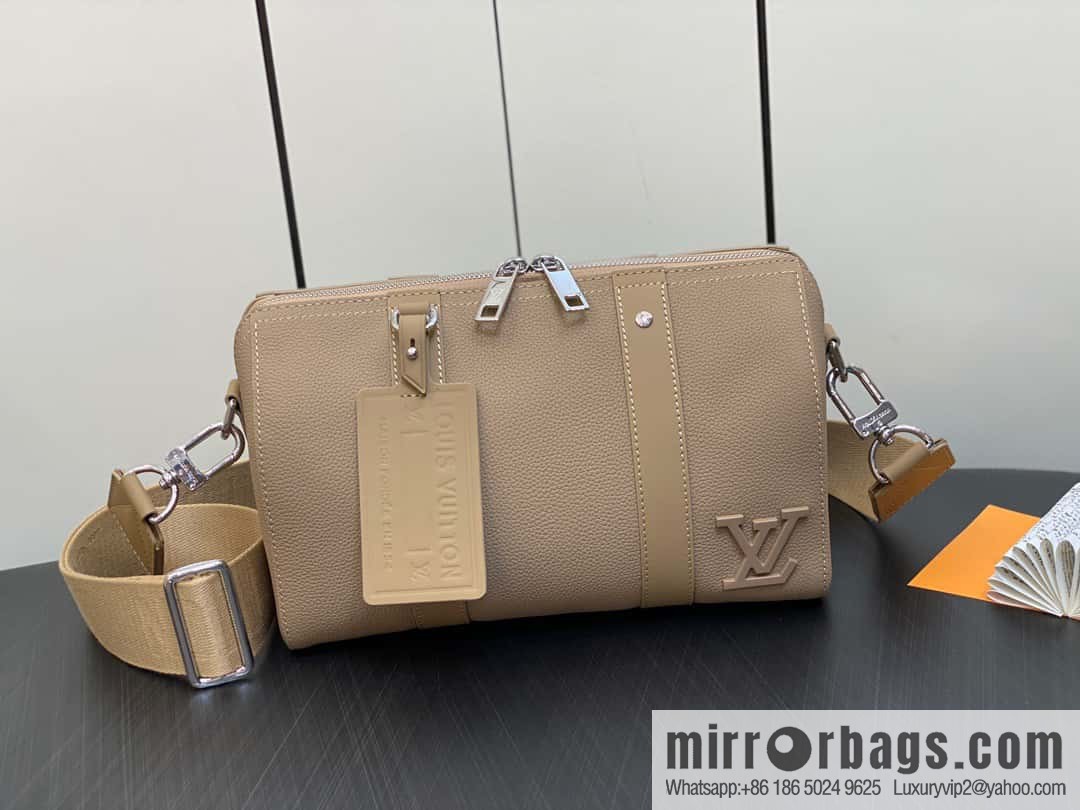[Original order boutique] M23725 apricot, full leather men's bag pillow bag series CITY KEEPALL AER handbag M22486 57082 M23725 City Keepall handbag