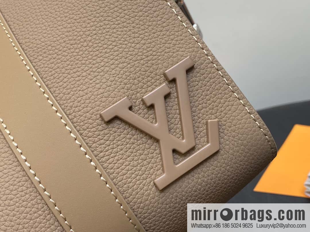 [Original order boutique] M23725 apricot, full leather men's bag pillow bag series CITY KEEPALL AER handbag M22486 57082 M23725 City Keepall handbag