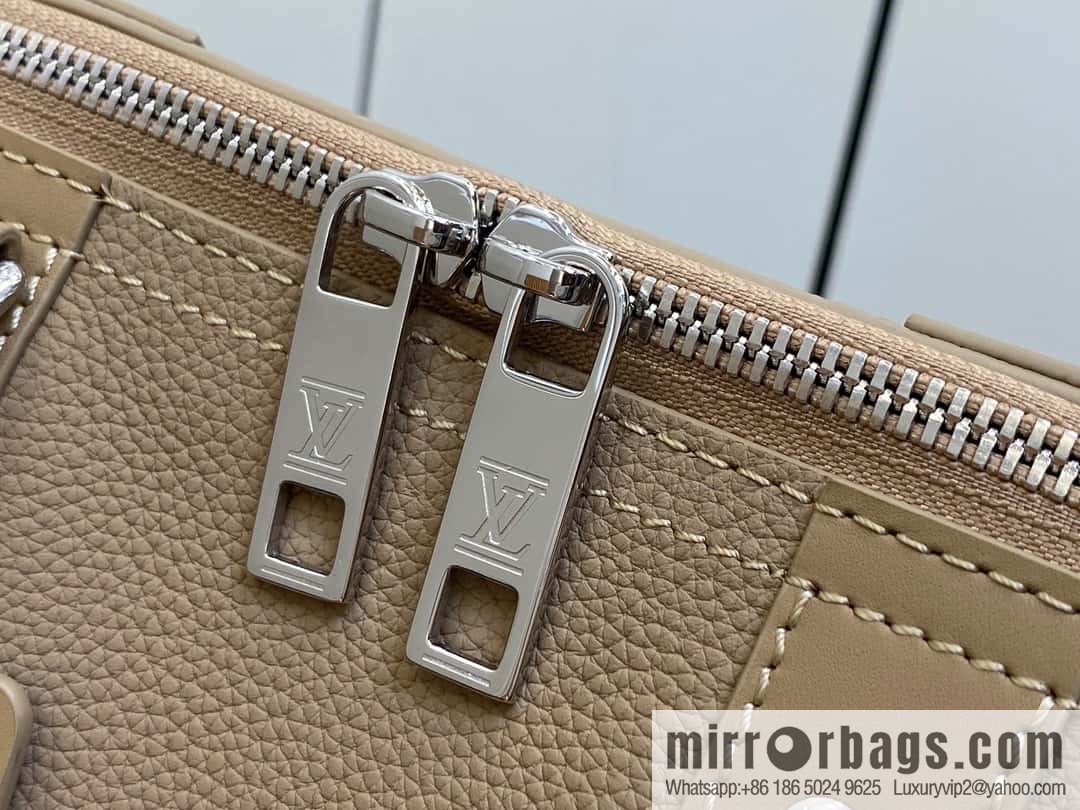 [Original order boutique] M23725 apricot, full leather men's bag pillow bag series CITY KEEPALL AER handbag M22486 57082 M23725 City Keepall handbag