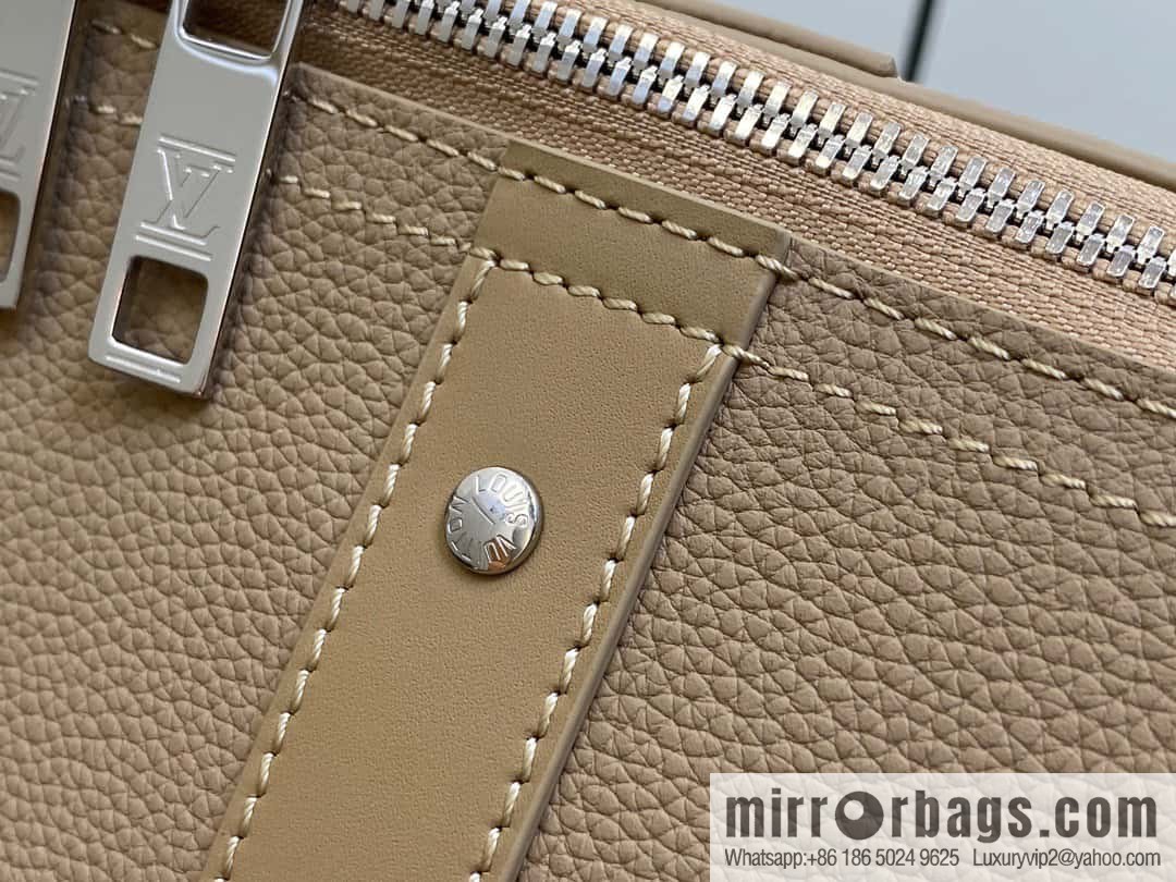 [Original order boutique] M23725 apricot, full leather men's bag pillow bag series CITY KEEPALL AER handbag M22486 57082 M23725 City Keepall handbag