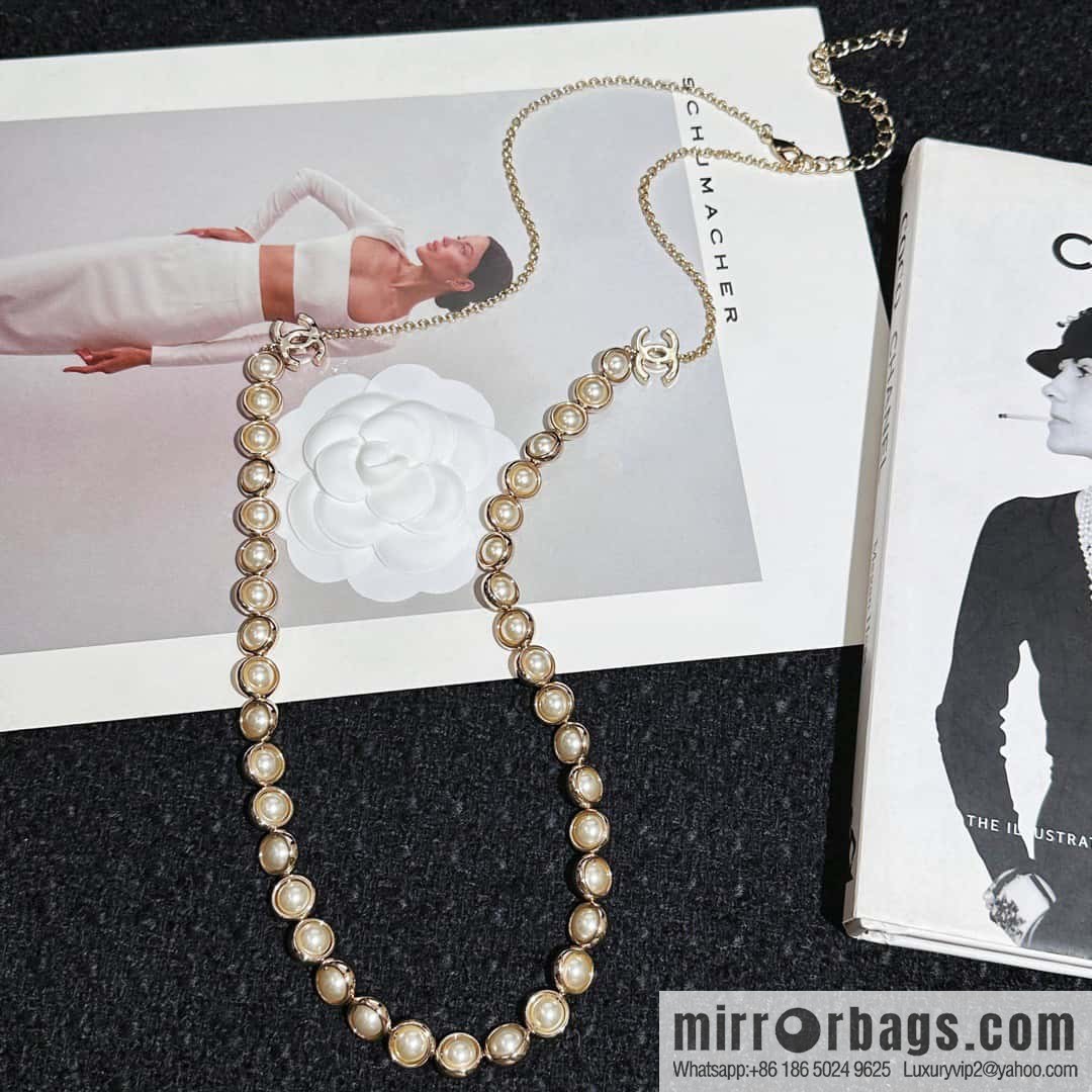 ❗️New ❗️ Chanel necklace ☀️ new ☑️ Chanel double c long pearl necklace sweater chain ☀️