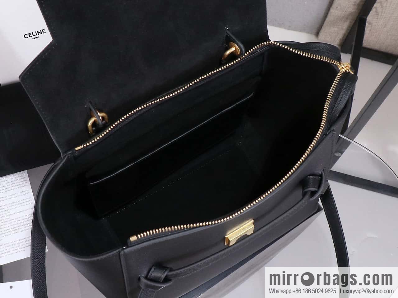 [Premium quality, original leather] CELINE BELT MICRO medium grained calfskin handbag 175520