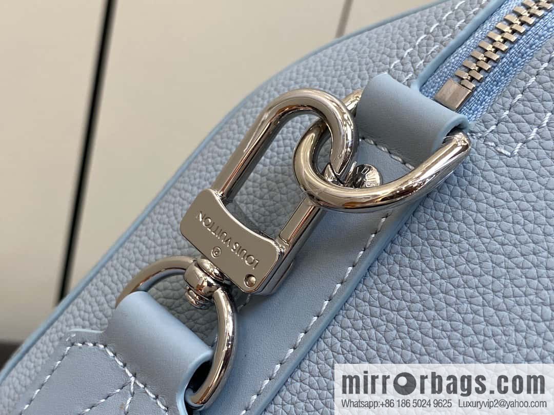 [Original order boutique] M23725 light blue, full leather men's bag pillow bag series CITY KEEPALL AER handbag M22486 57082 M23725 City Keepall handbag