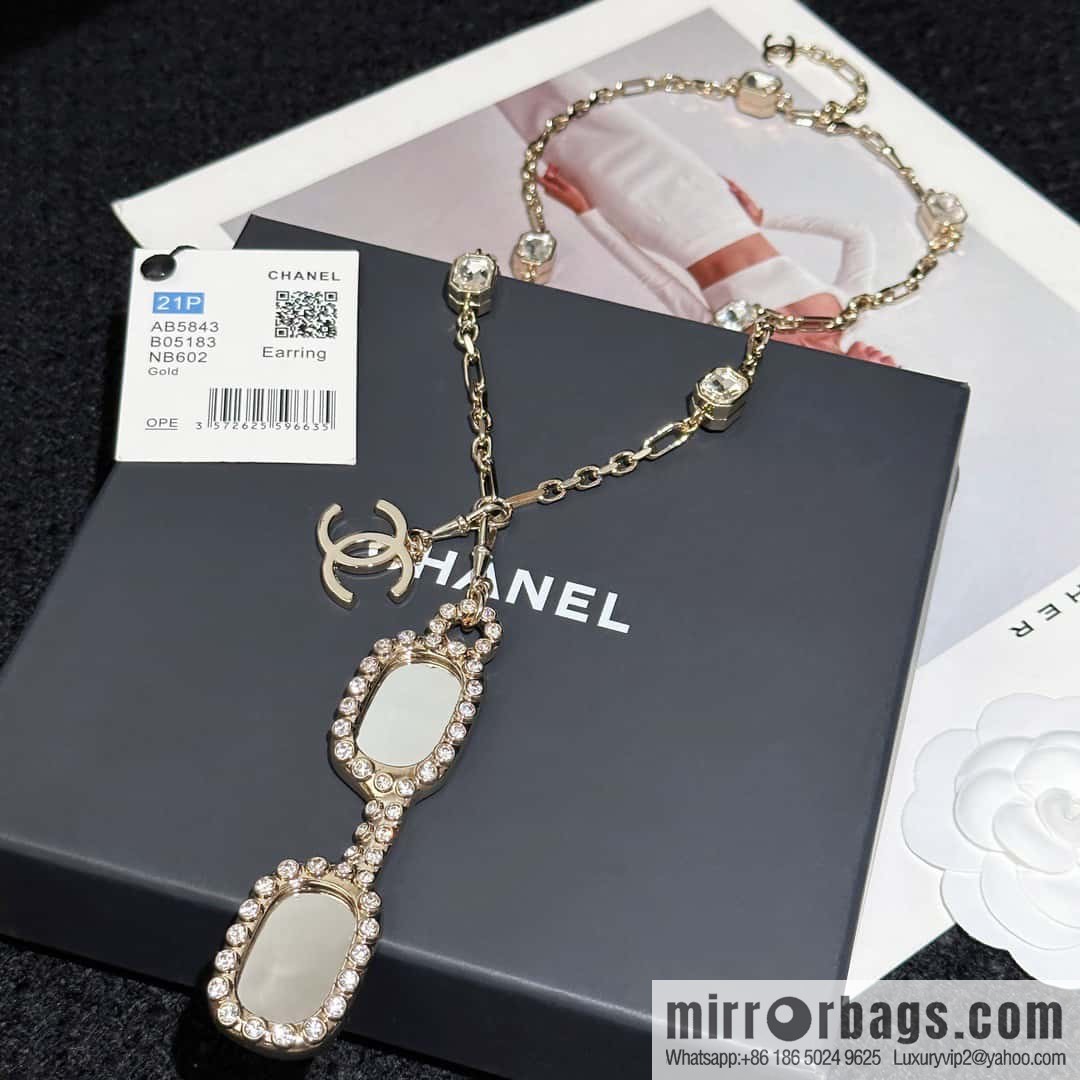 ❗️New ❗️ Chanel necklace ☀️ new ☑️ Chanel double c glasses 👓 necklace sweater chain ☀️
