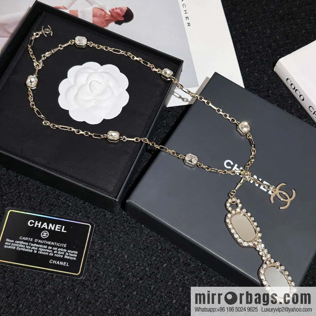 ❗️New ❗️ Chanel necklace ☀️ new ☑️ Chanel double c glasses 👓 necklace sweater chain ☀️