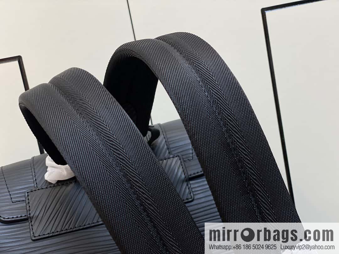 [Original single boutique] M23764 black letters, full leather epi backpack series Christopher medium backpack M41709