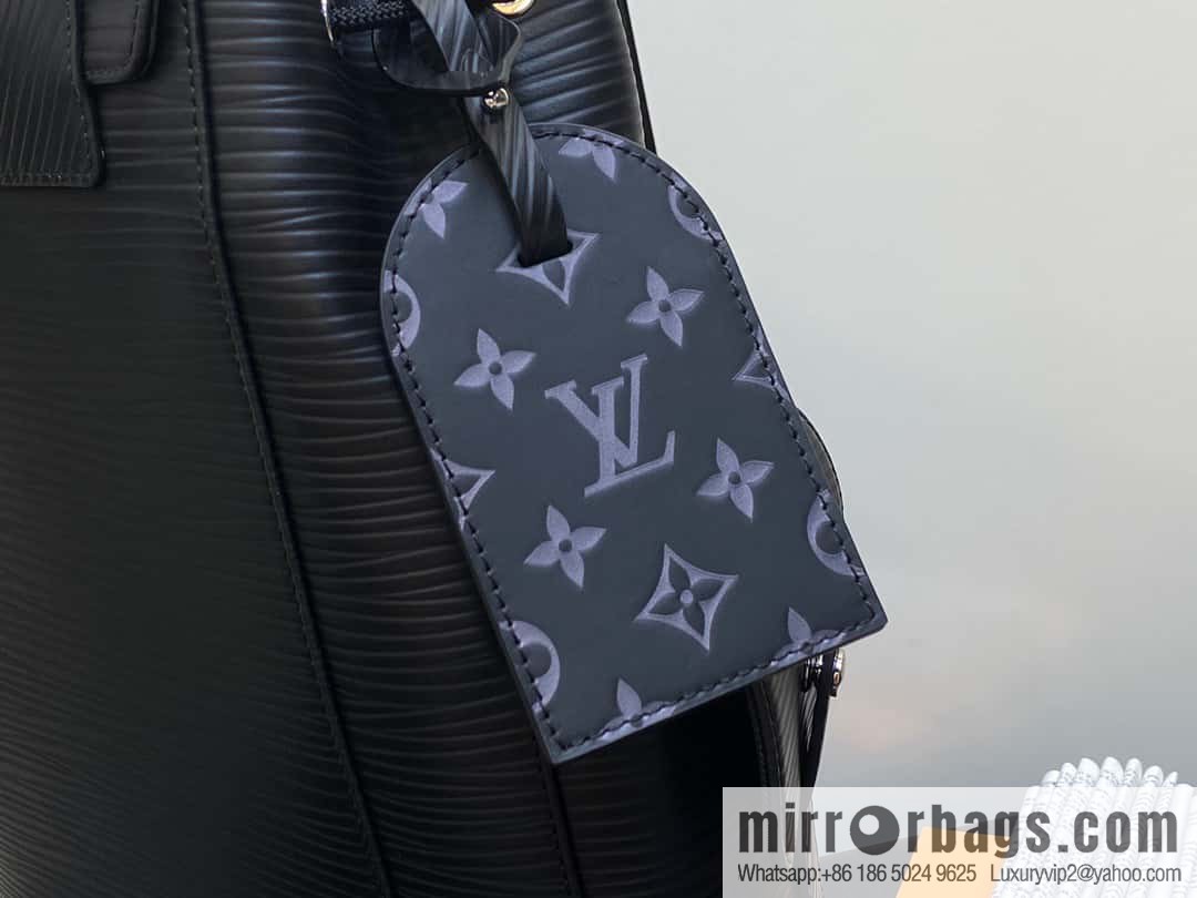 [Original single boutique] M23764 black letters, full leather epi backpack series Christopher medium backpack M41709