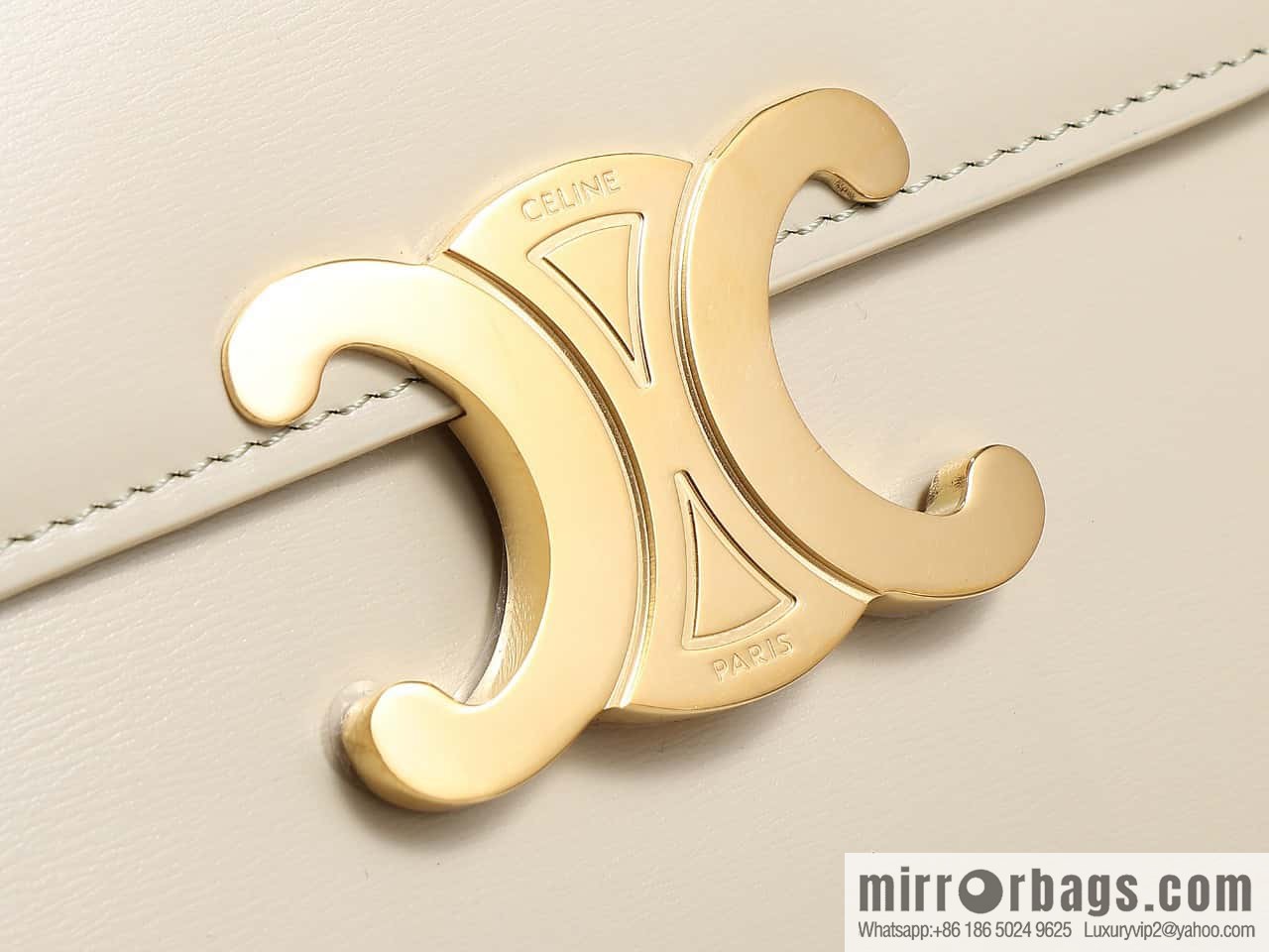 [Premium quality, all-steel hardware] CELINE 23s autumn and winter new products | COLLEGE TRIOMPHE bright cow leather (fabric) chain strap handbag number: 113583 Arc de Triomphe autumn new