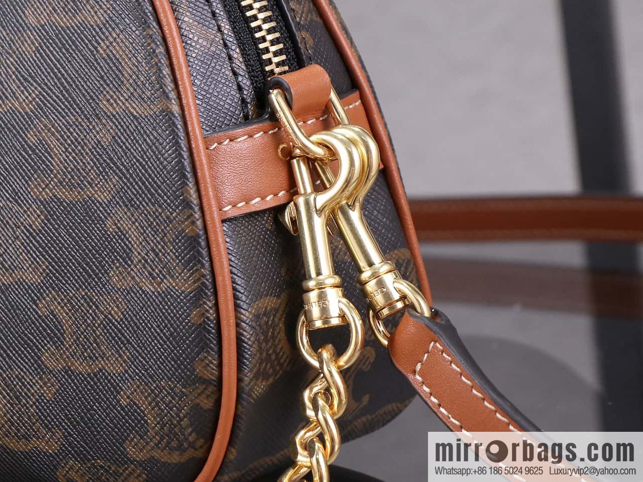 [Premium quality, all-steel hardware] CELINE23 new | MULTI logo printed cow leather (fabric) handbag number: 114122
