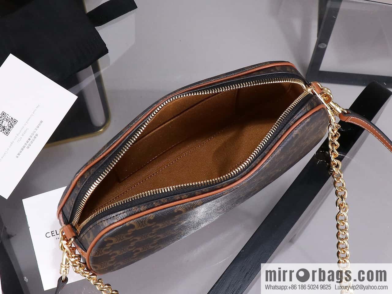 [Premium quality, all-steel hardware] CELINE23 new | MULTI logo printed cow leather (fabric) handbag number: 114122