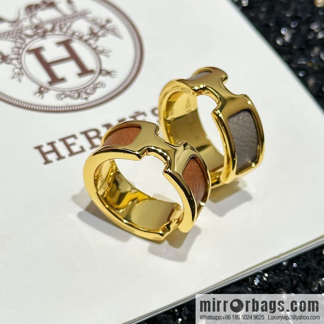 ❤️New HERMES calfskin H ring
