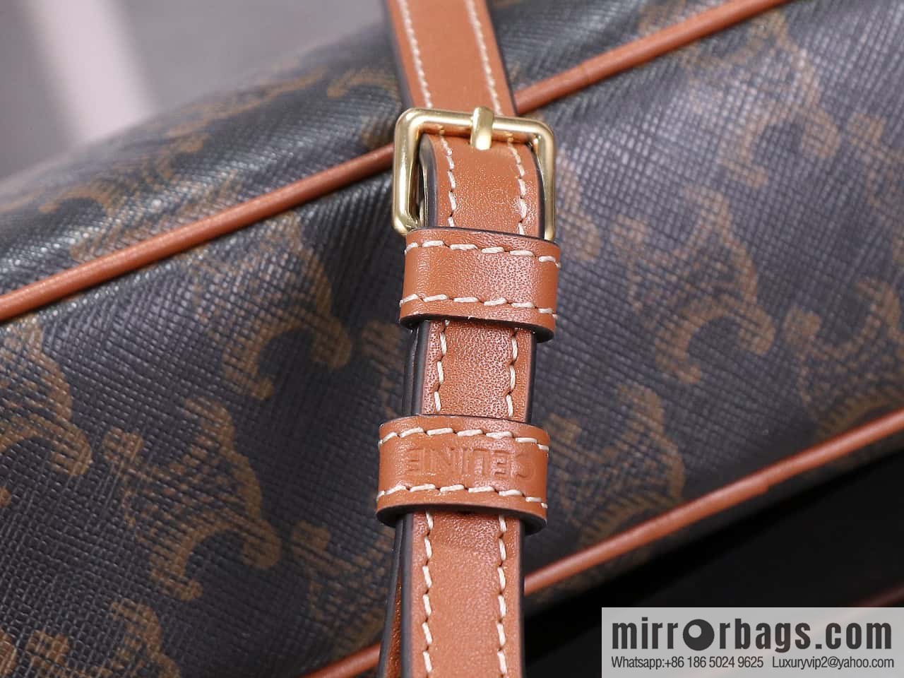 [Premium quality, all-steel hardware] CELINE23 new | MULTI logo printed cow leather (fabric) handbag number: 114122