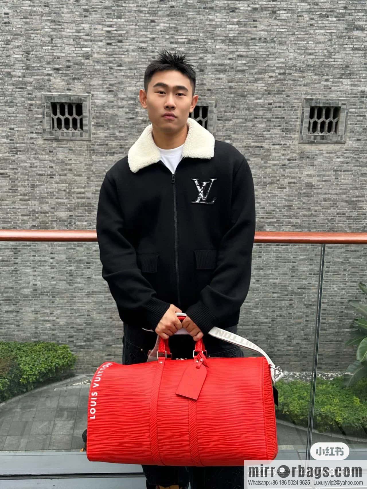 [Original order boutique] M23721 red epi full leather travel bag series, this Keepall Bandoulière 50 handbag
