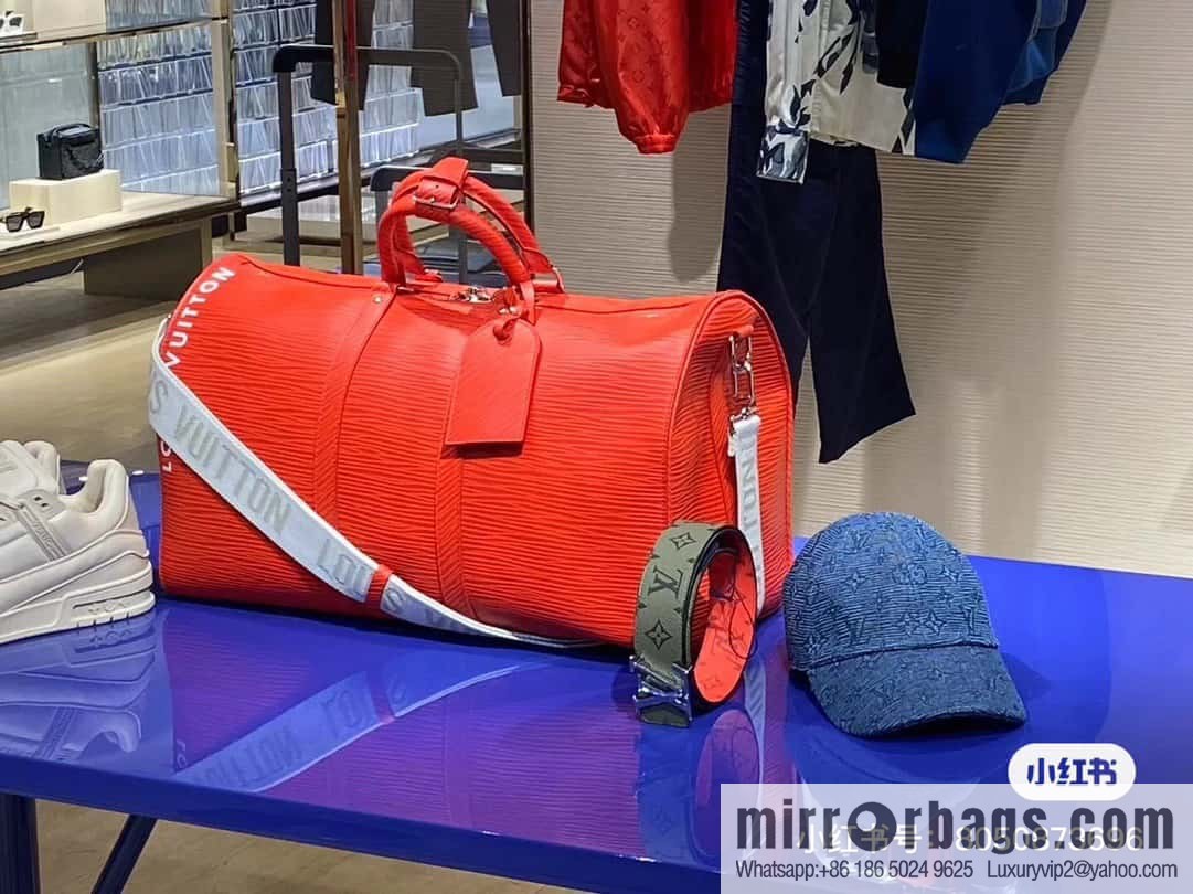 [Original order boutique] M23721 red epi full leather travel bag series, this Keepall Bandoulière 50 handbag