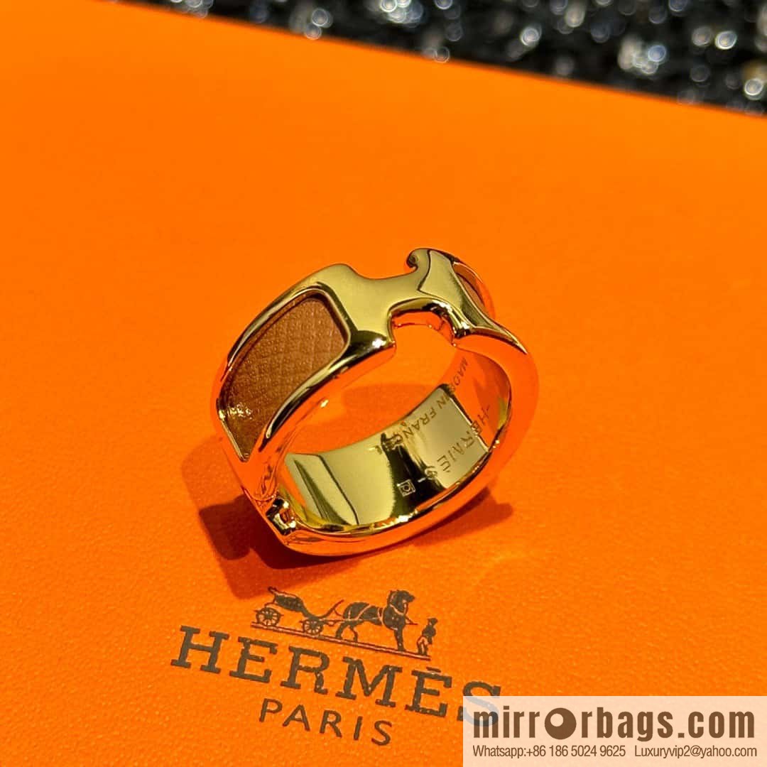 ❤️New HERMES calfskin H ring