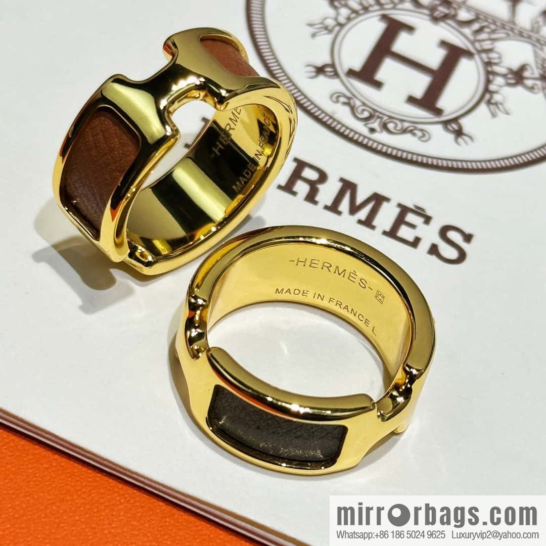 ❤️New HERMES calfskin H ring