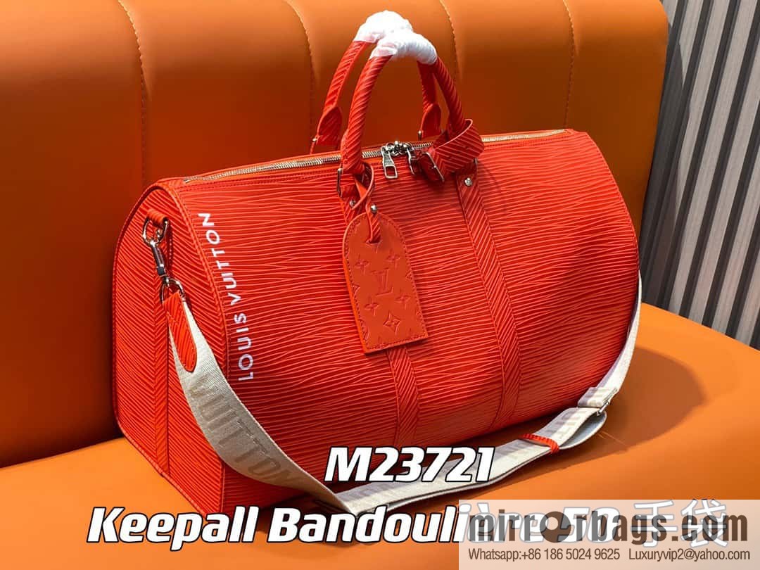 [Original order boutique] M23721 red epi full leather travel bag series, this Keepall Bandoulière 50 handbag