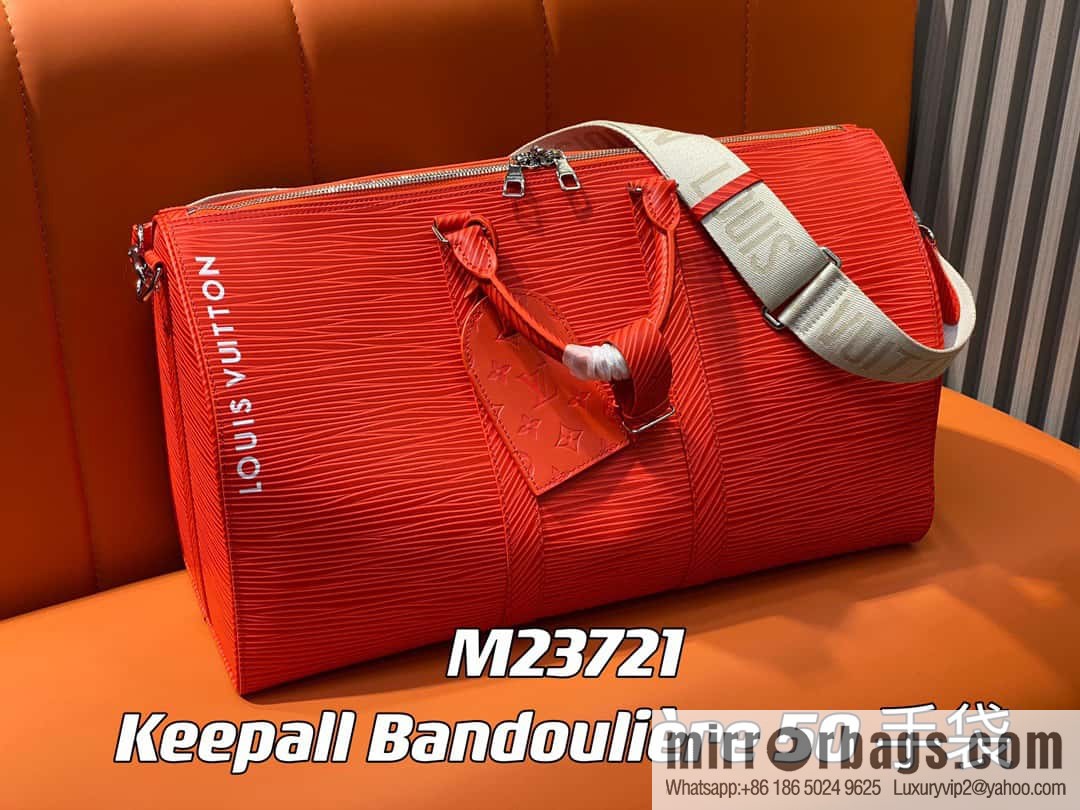 [Original order boutique] M23721 red epi full leather travel bag series, this Keepall Bandoulière 50 handbag