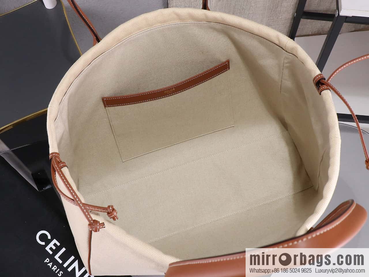 [Premium quality, original cortex] CELINE2022 new product is launched in early autumn CABAS TRIOMPHE drawstring tote number: 199973