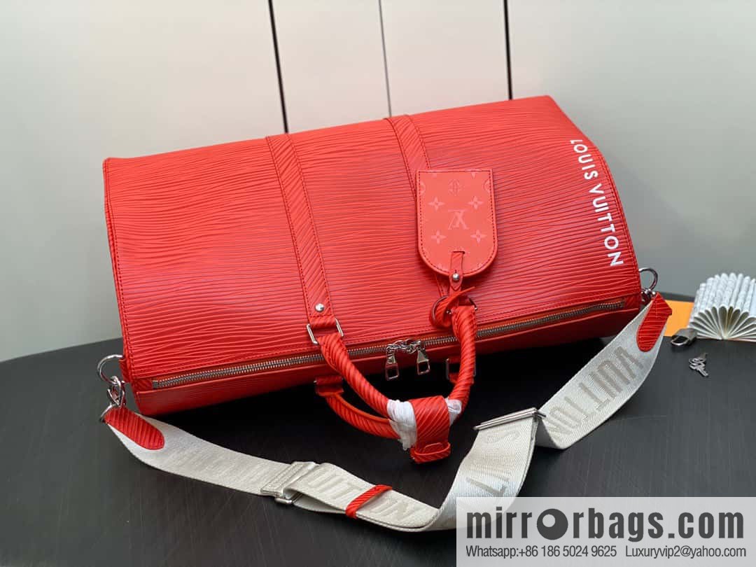 [Original order boutique] M23721 red epi full leather travel bag series, this Keepall Bandoulière 50 handbag