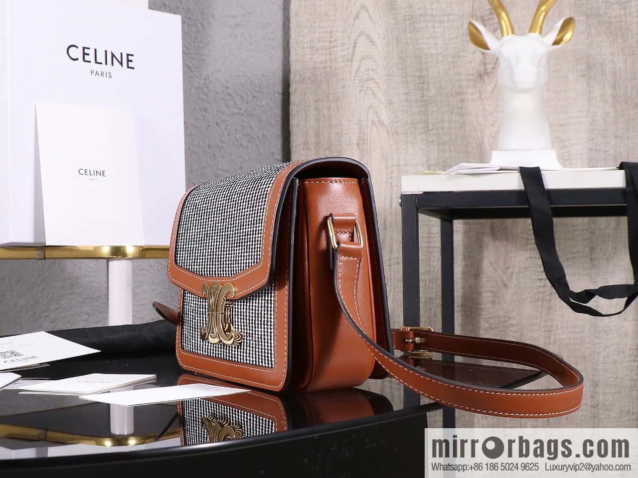 [Premium quality, all steel hardware] TEEN TRIOMPHE calfskin handbag, number: 188423BF4.07PO