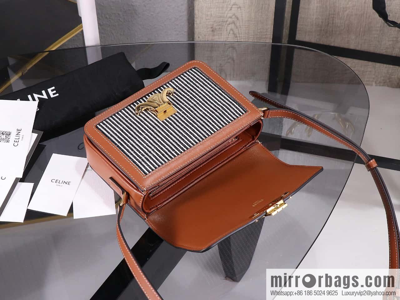 [Premium quality, all steel hardware] TEEN TRIOMPHE calfskin handbag, number: 188423BF4.07PO