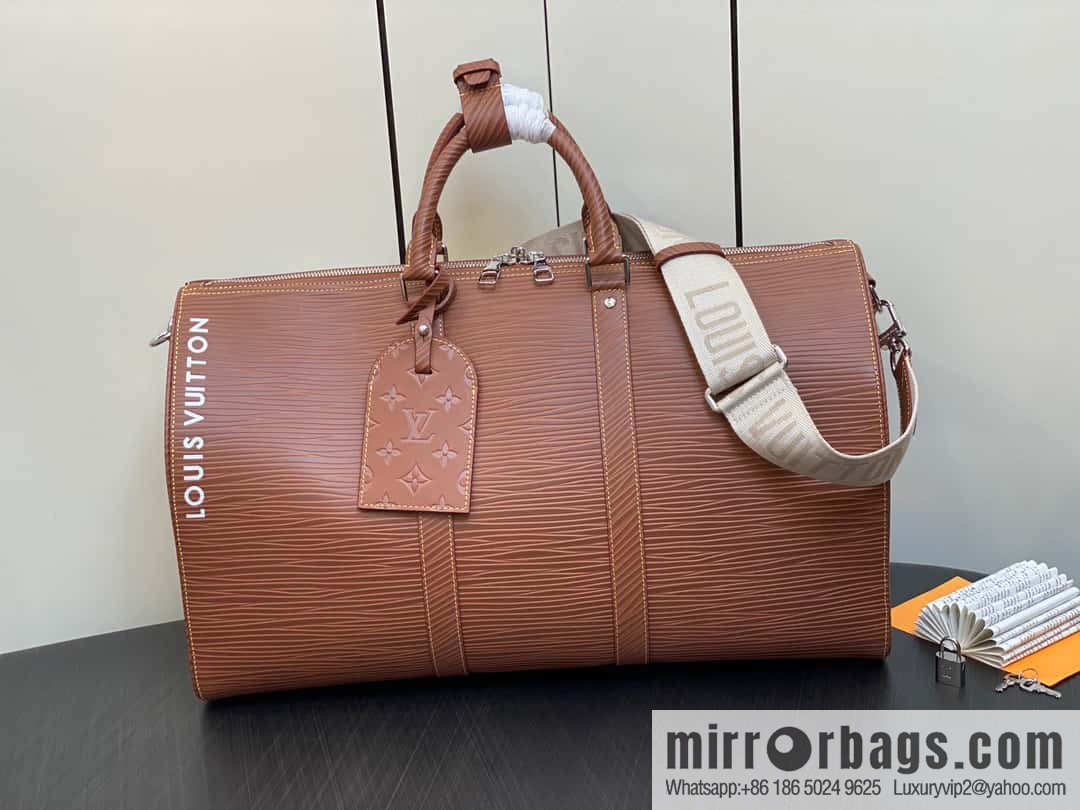 [Original order boutique] M23721 brown epi full leather travel bag series, this Keepall Bandoulière 50 handbag
