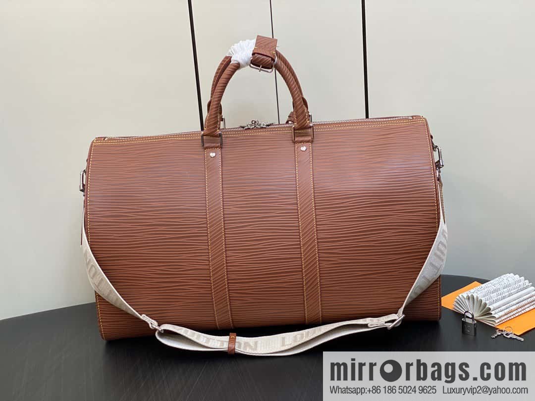 [Original order boutique] M23721 brown epi full leather travel bag series, this Keepall Bandoulière 50 handbag
