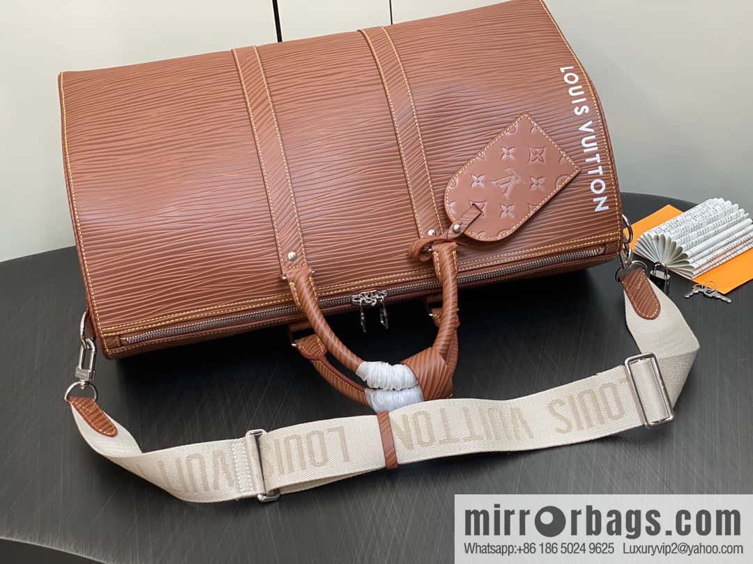 [Original order boutique] M23721 brown epi full leather travel bag series, this Keepall Bandoulière 50 handbag