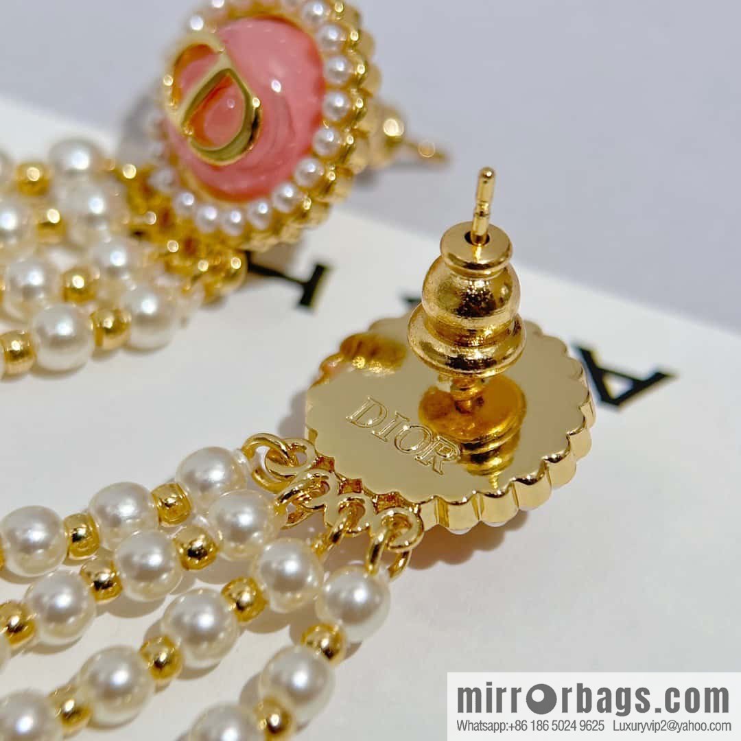 New ☑️ DIOR Dior tassel pearl stud earrings