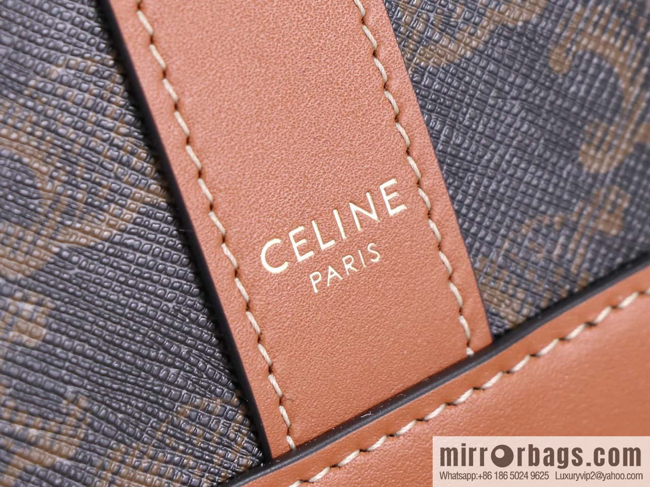 [Premium quality, all-steel hardware] CELIN_E CABAS small logo printed cow leather (fabric) handbag, number: 115082